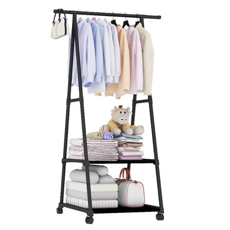 Вішалка підлогова для одягу Outwear Rack пересувна на коліщатках the new coat rack Чорна Вішалка підлогова для одягу Outwear Rack пересувна на коліщатках the new coat rack Чорна