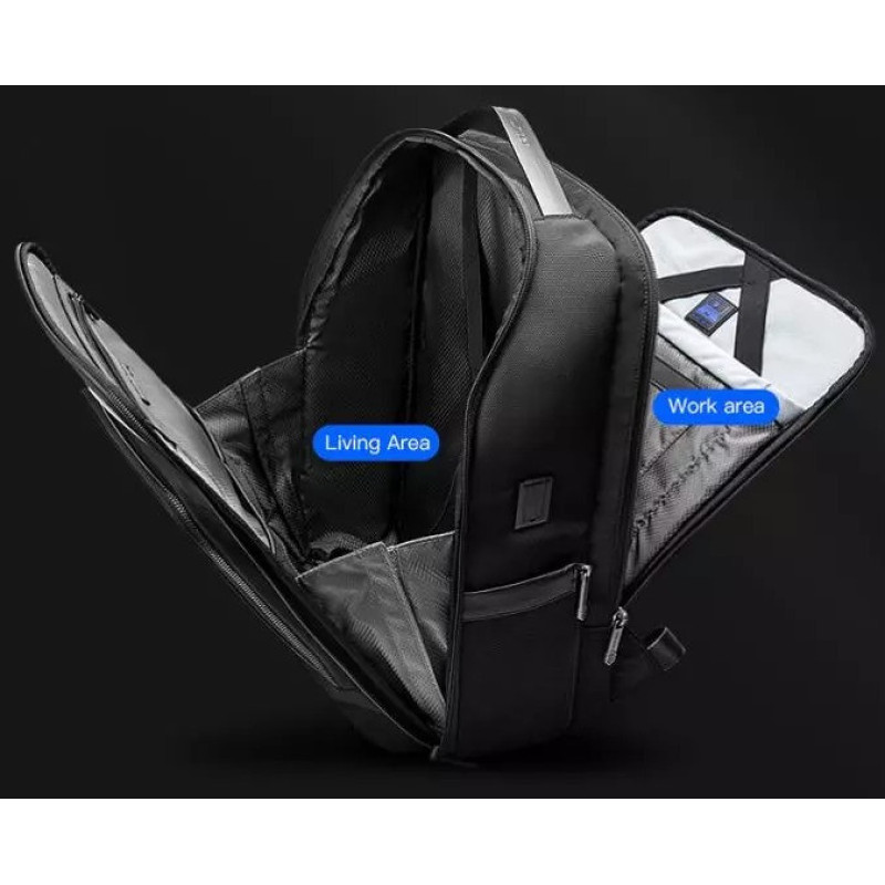 Дорожній рюкзак для ноутбука 15.6 Arctic Hunter B00403 із трьома відділеннями 25 літрів (Black)