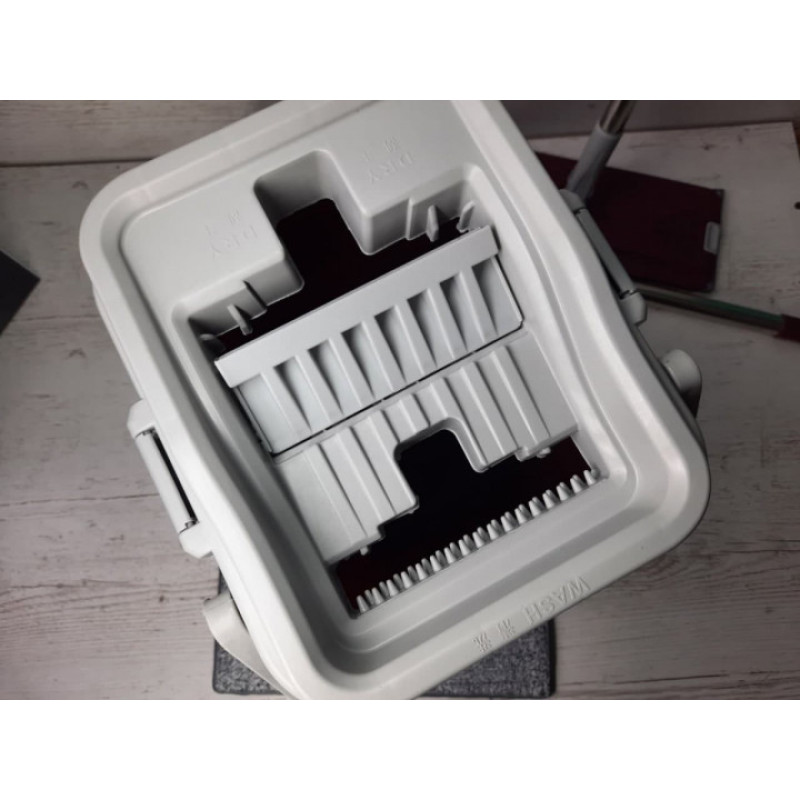 Швабра з відром + віджимання Scratch Anet | швабра ледарка Wisdom Life з двома насадками (Бордова) Швабра з відром + віджимання Scratch Anet | швабра ледарка Wisdom Life з двома насадками (Бордова)