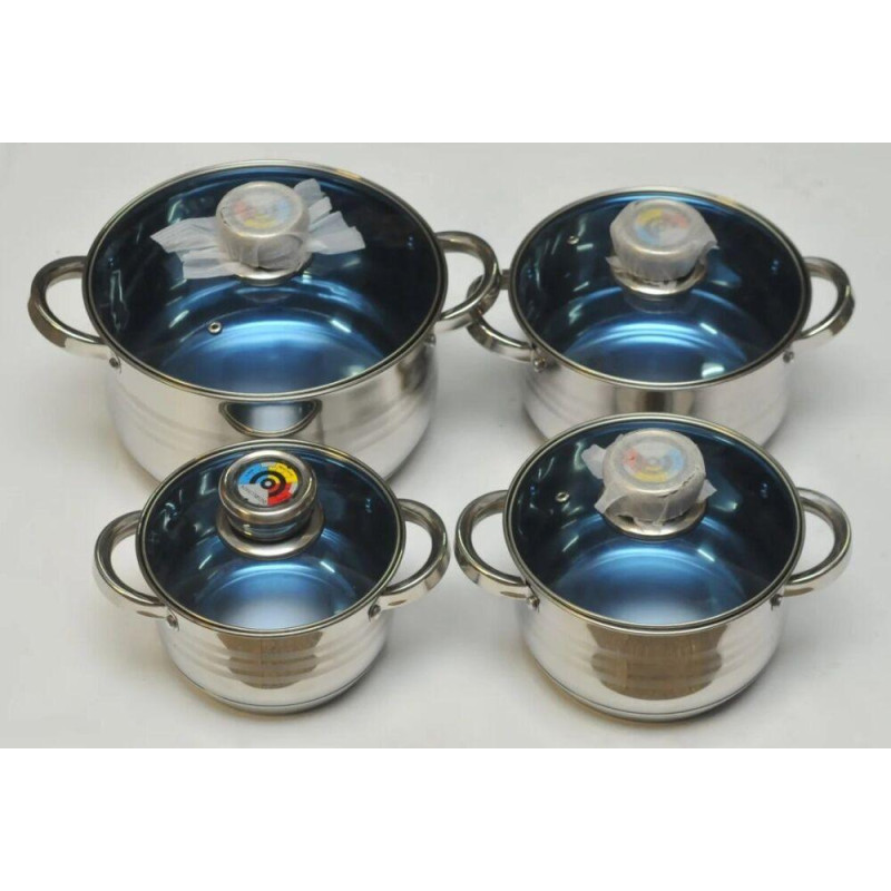 Уникальный набор посуды 18 предметов Royalty Line RL-1801B многослойное капсульное дно