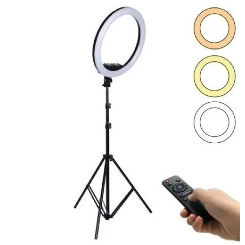 Кільцева LED лампа Ring Light 36 см зі штативом та пультом (LS-360)