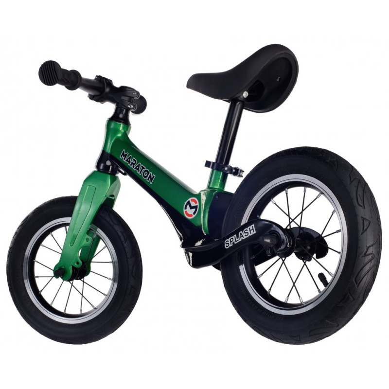 Біговел Maraton Splash з колесами 12" | велобіг для дітей від 3 років (Зелений)
