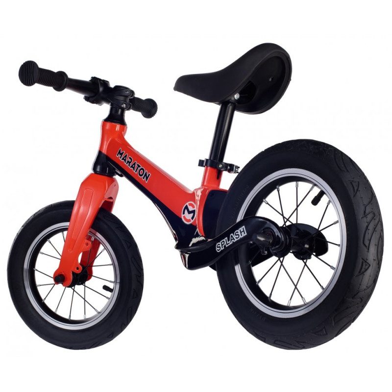 Біговел Maraton Splash з колесами 12" | велобіг для дітей від 3 років (Червоний)