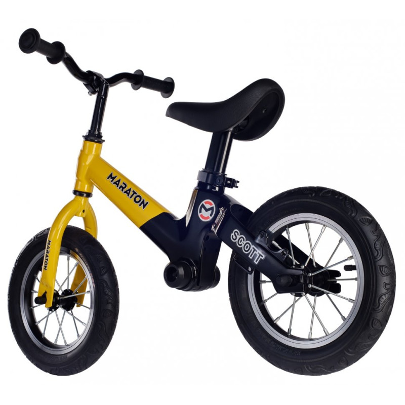 Біговел Maraton Scott з колесами 12" | велобіг для дітей від 3 років (Жовтий)