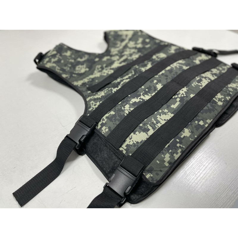 Розвантажувальний жилет тактичний на 6 кишень One Size розвантаження ремінно-плечова система (Піксель)