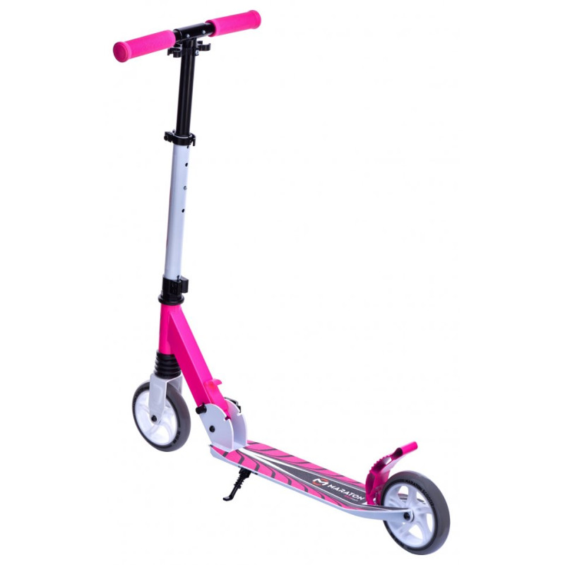Дитячий двоколісний самокат Maraton Sport 145 з алюмінієвою складною рамою (Pink)