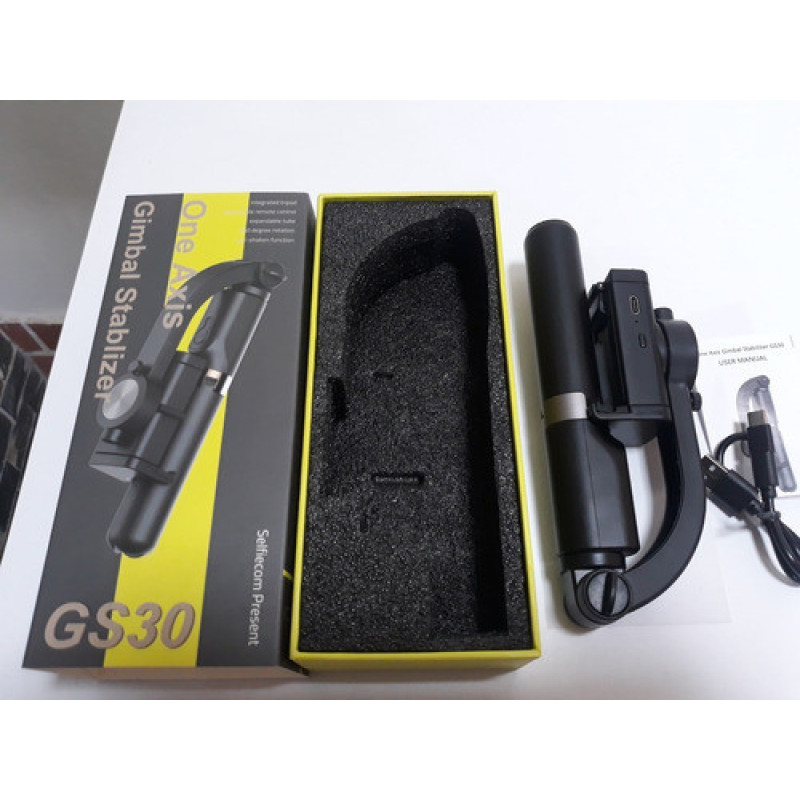 Стабілізатор для телефону з функцією селфі палиці та трипода Gimbal Stabilizer GS30 монопод-штатив одноосьовий