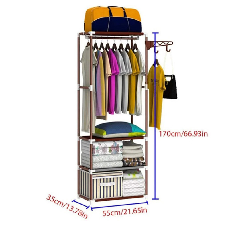 Вішалка для підлоги - стійка для одягу New Boxy Coat Rack з гачками і полицями