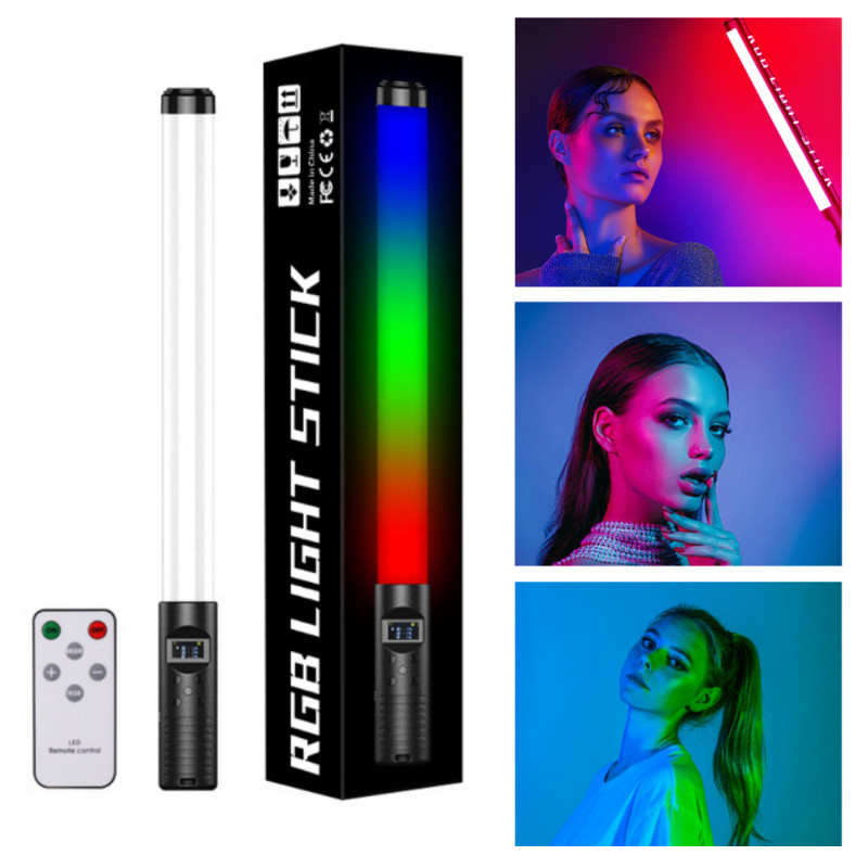 Лампа меч Led Stick Lamp RGB різнокольорова лампа-жезл для блогерів селфі стик з пультом