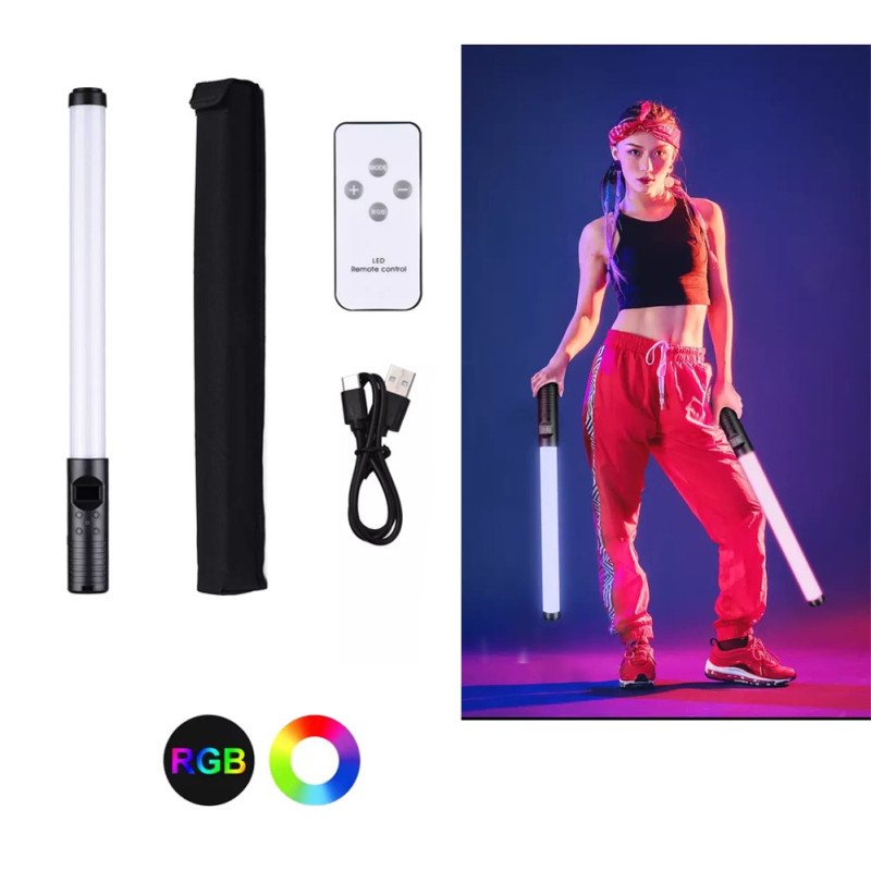 Лампа меч Led Stick Lamp RGB різнокольорова лампа-жезл для блогерів селфі стик з пультом