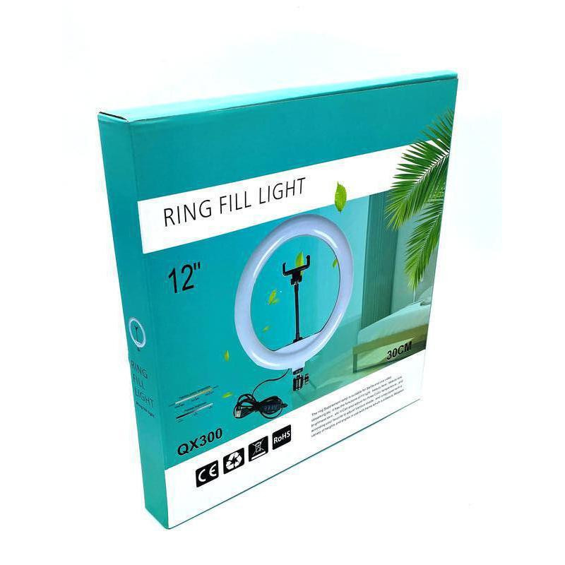 Кільцева LED лампа 30 см + штатив та кріплення для телефону Ring Light CXB-300 набір блогера