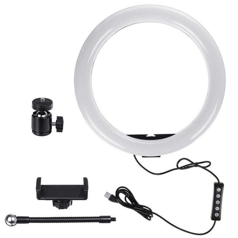 Кільцева LED лампа 30 см + штатив та кріплення для телефону Ring Light CXB-300 набір блогера