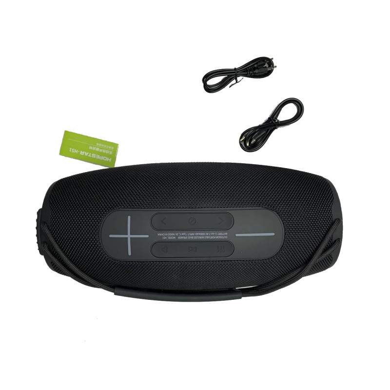 Велика портативна блютуз колонка HOPESTAR H51 бездротова акустична bluetooth система (Чорна)