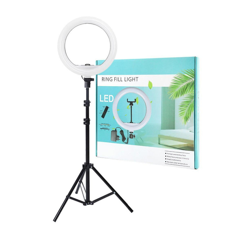 Кільцева LED лампа 30 см + штатив та кріплення для телефону Ring Light CXB-300 набір блогера