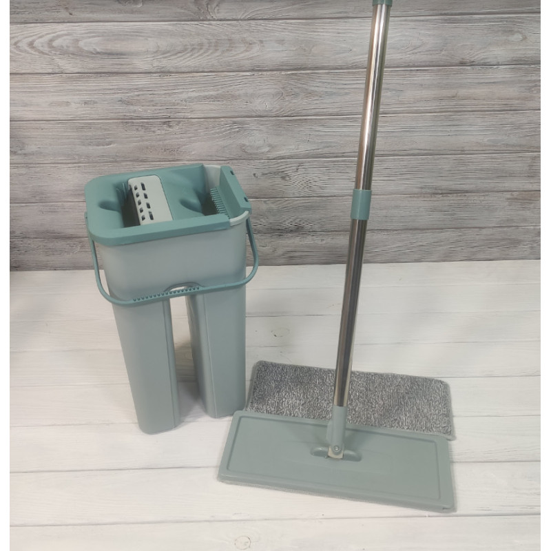 Комплект швабра з відром Clean Pro Mop із системою авто-віджиму для швидкого прибирання CM-1211 Blue Комплект швабра з відром Clean Pro Mop із системою авто-віджиму для швидкого прибирання CM-1211 Blue