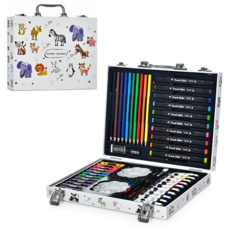 Набір творчості та малювання Easy Paint 48 предметів в алюмінієвій валізі Panxiang (PX89765)