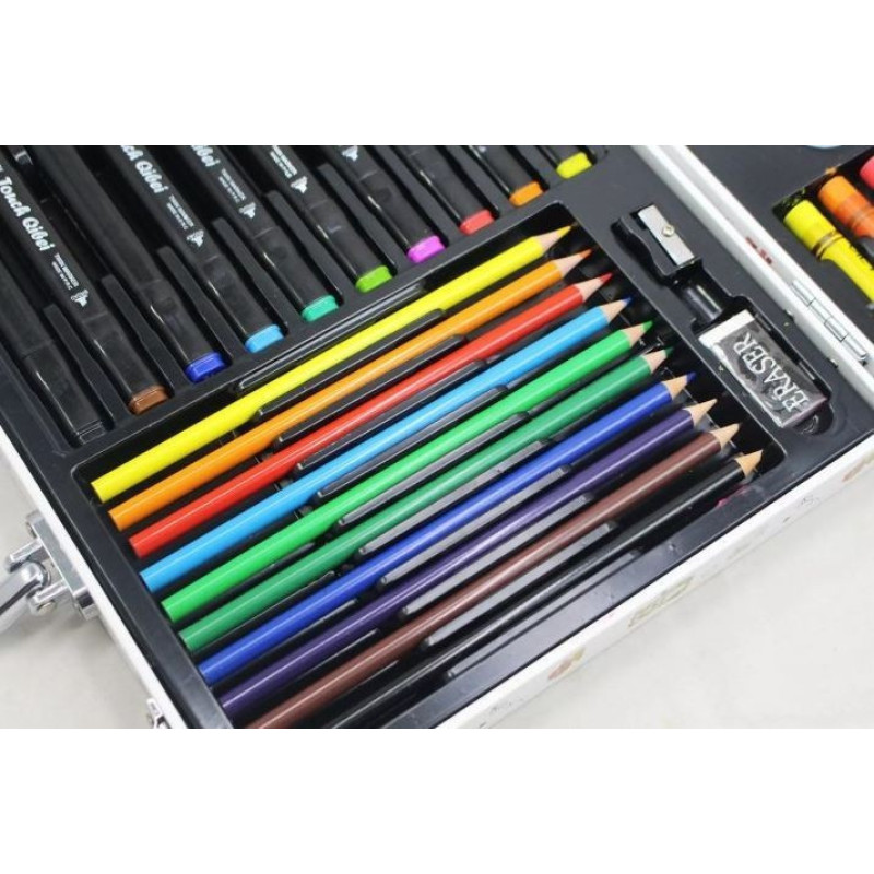 Набір творчості та малювання Easy Paint 48 предметів в алюмінієвій валізі Panxiang (PX89765)