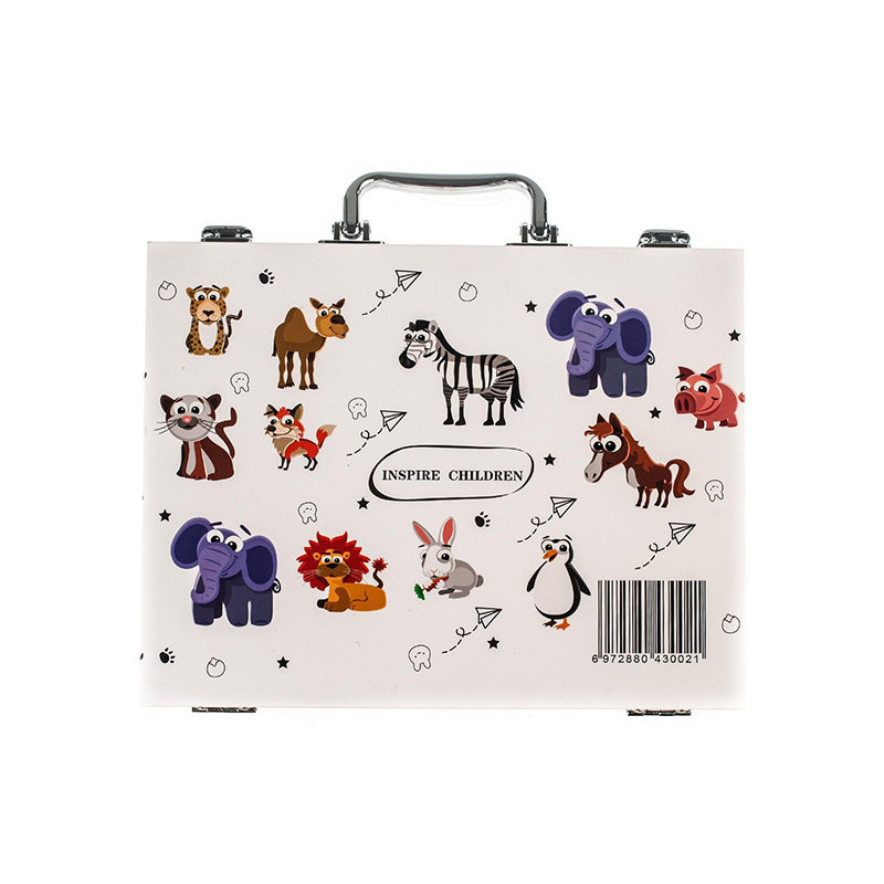 Набір творчості та малювання Easy Paint 48 предметів в алюмінієвій валізі Panxiang (PX89765)