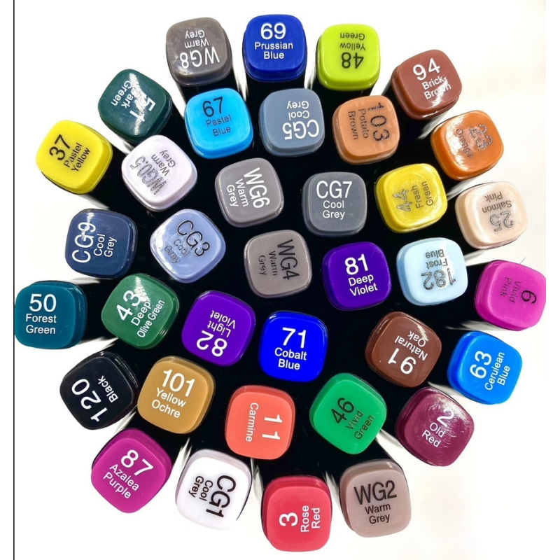 Набір маркерів скетч для малювання 36 шт. двосторонні фломастери для скетчингу Pangxiang (PX12803) Набір маркерів скетч для малювання 36 шт. двосторонні фломастери для скетчингу Pangxiang (PX12803)