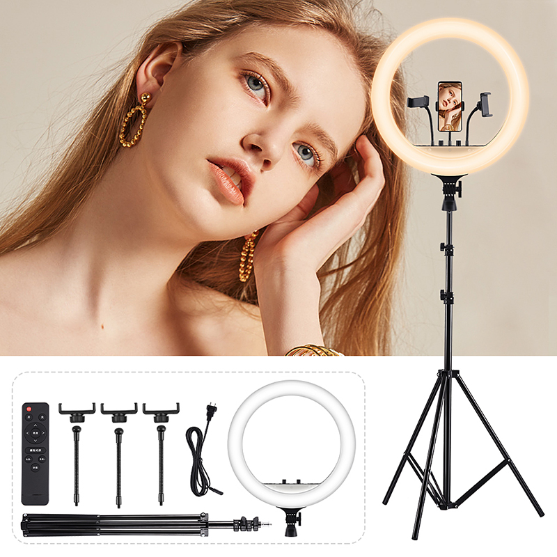 Кільцева LED лампа Ring Light 45 см + штатив та дистанційним пультом (RL-18)