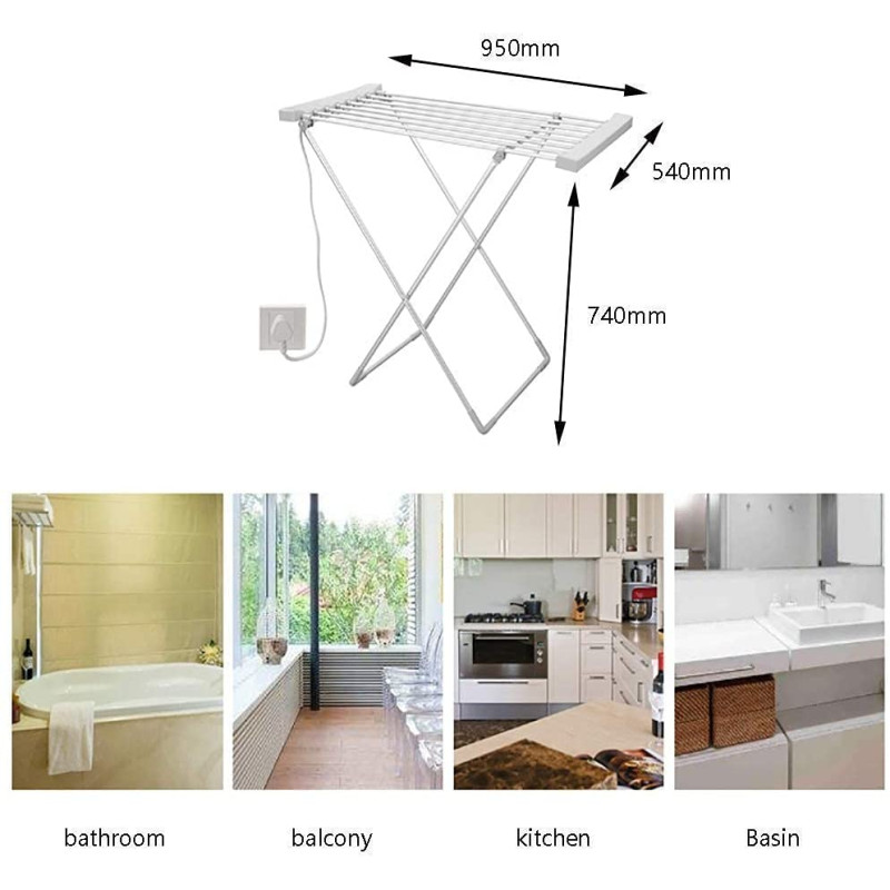 Складальна електрична сушарка для білизни підлогова Clothes Dry Besser PRO 120W (10291)