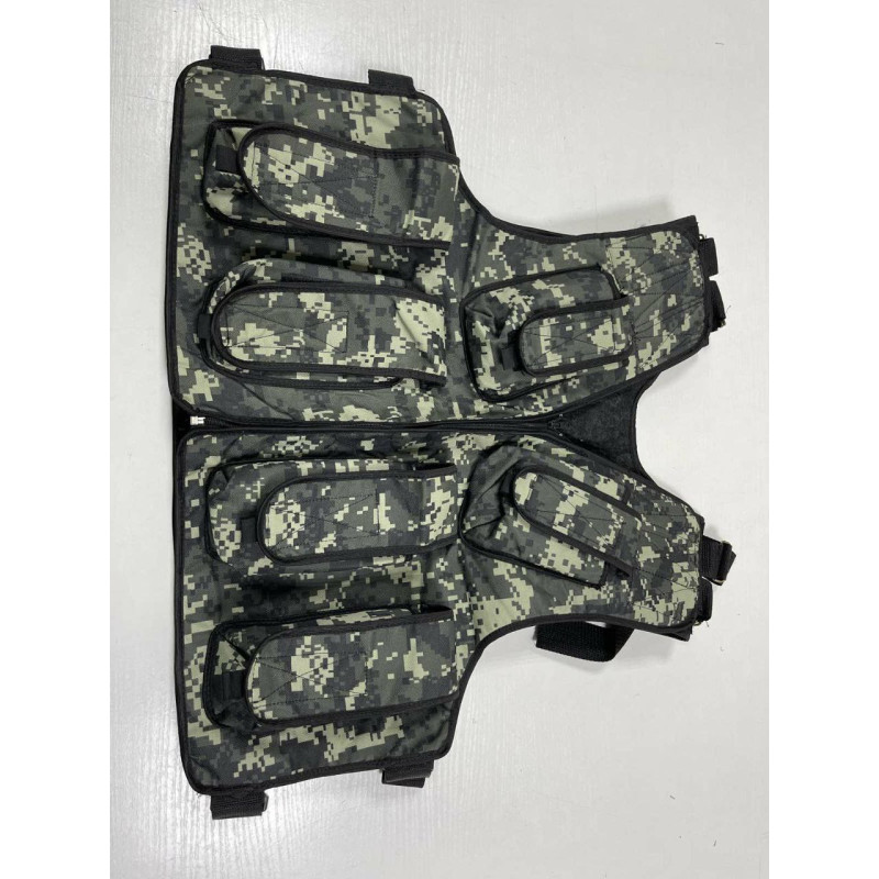 Розвантажувальний жилет тактичний на 6 кишень One Size розвантаження ремінно-плечова система (Піксель)