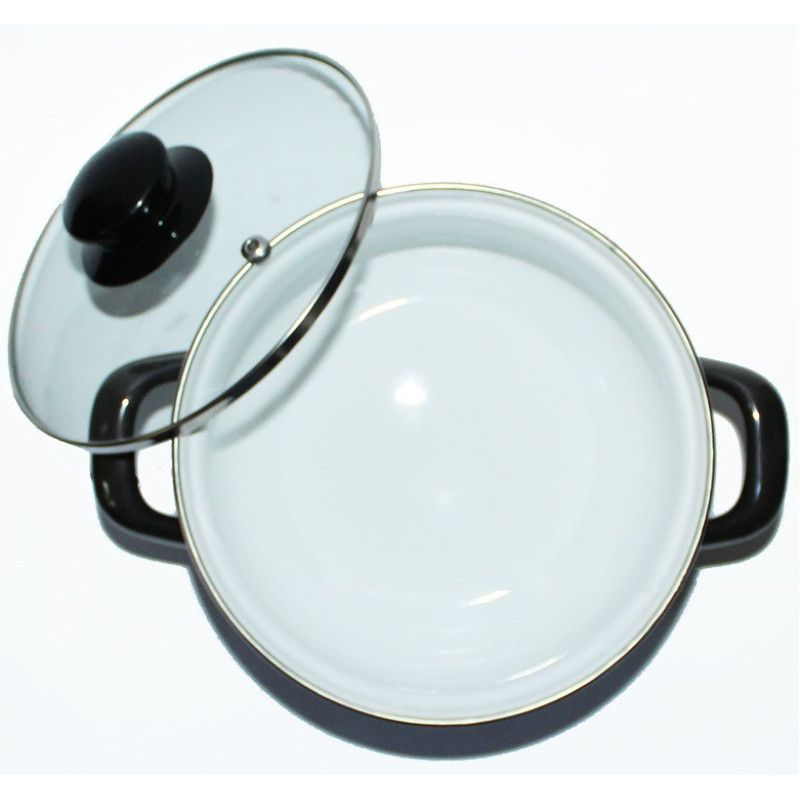 Набір емальованих каструль 6 предметів Interos (BA-9904) Чорний Набір емальованих каструль 6 предметів Interos (BA-9904) Чорний