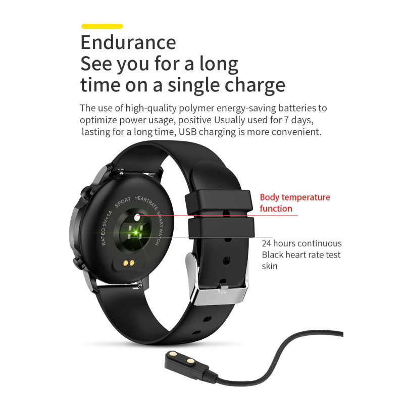 Смарт-годинник Colmi V23 PRO | розумний годинник з пульсометром (Black)