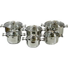 Набір каструль BOHMANN BH 1231 NS з нержавіючої сталі, багатошарове дно