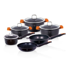 Кований набір посуду Berlinger Haus Granit Diamond Line 10 предметів BH-1111N