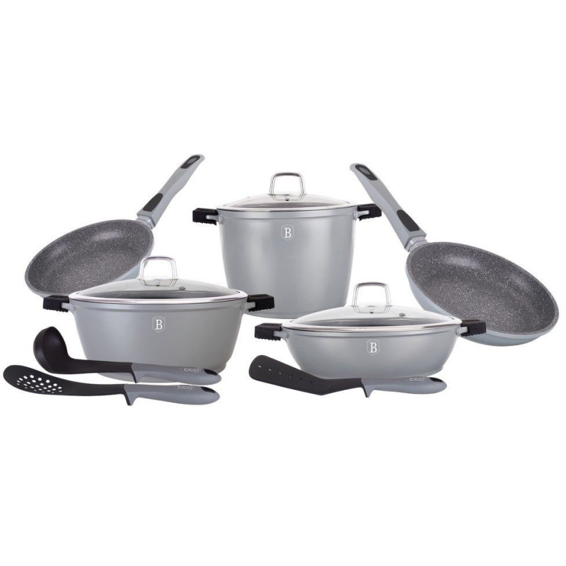 Уникальный набор посуды 11 предметов Berlinger Haus Granit Diamond Line BH-1118