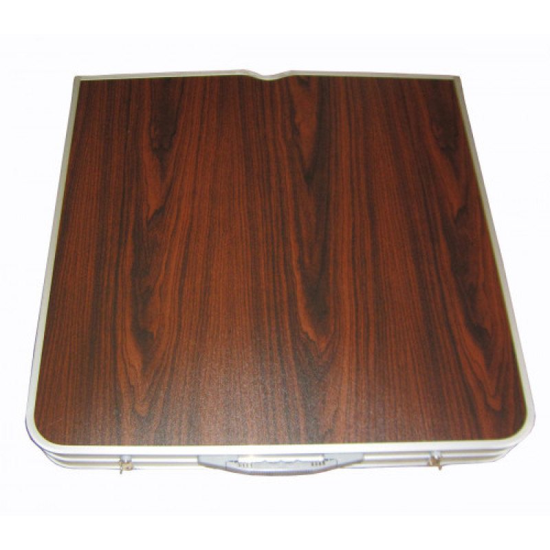 Раскладной стол для пикника с 4 стульями + Мангал Easy Camping набор для кемпинга (Коричневый)