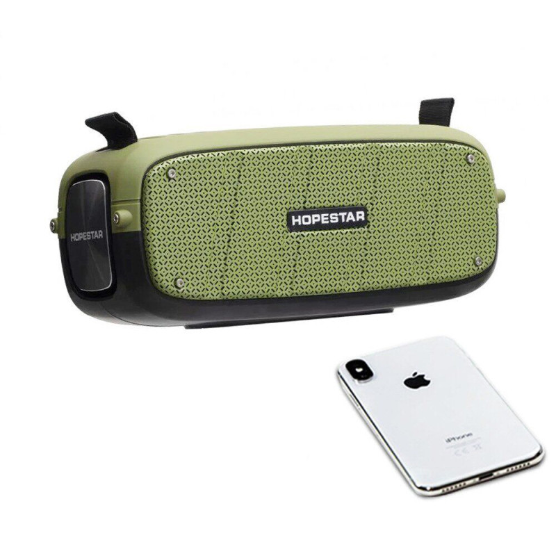 Портативна блютуз колонка HOPESTAR A20 Акустична bluetooth система (Зелена)