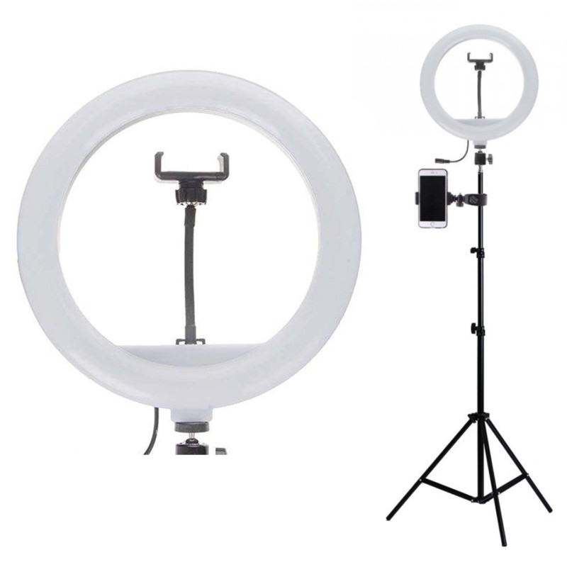 Кільцева LED лампа Ring Light 30 см + штатив, кріплення для телефону (JY-300)