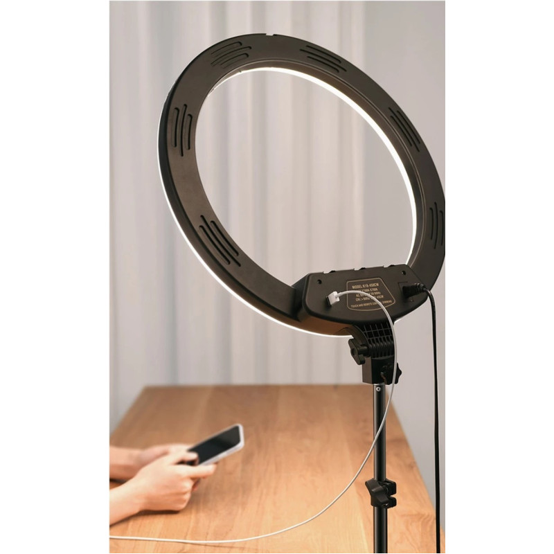 Кільцева LED лампа 45 см Ring Lite K18 з пультом + штатив 2м