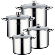 Набір великих каструль Peterhoff PH15171 на 8 предметів з нержавіючої сталі