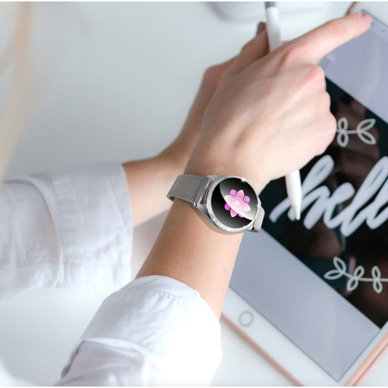 Смарт-годинник KingWear KW20 Silver з міцним корпусом та сенсорним екраном