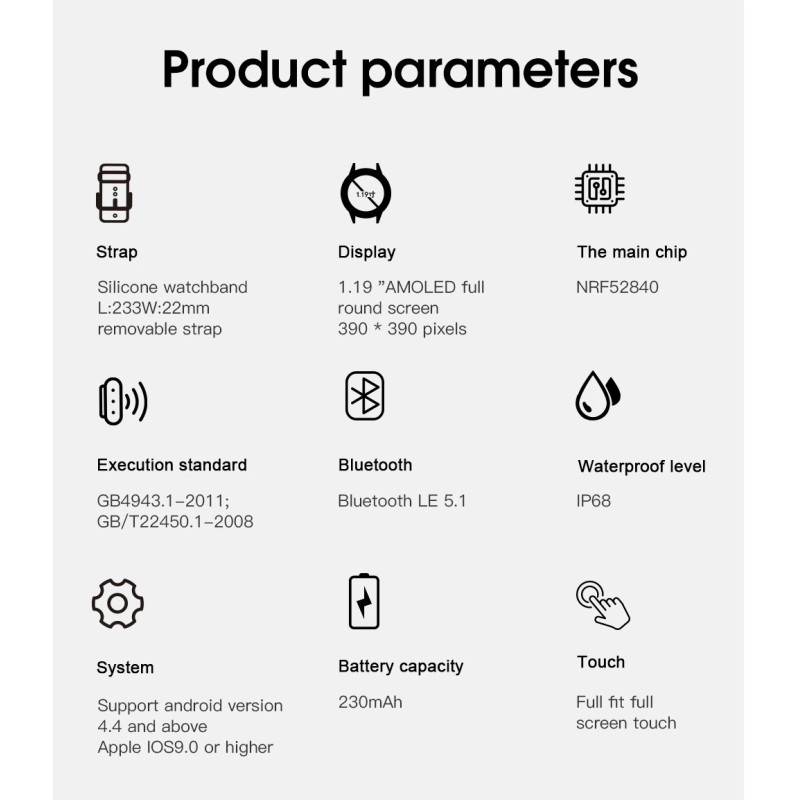 Розумний годинник Lemfo SG2 Amoled з вимірюванням тиску та ЕКГ