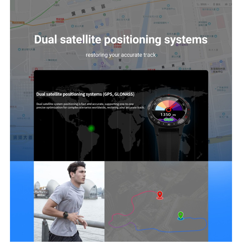 Смарт-годинник Lemfo M5S з GPS модулем та IPS дисплеєм