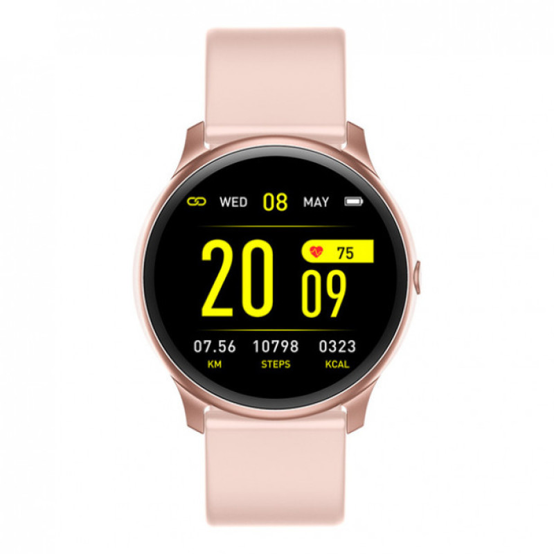 Смарт-годинник KingWear KW19 з вимірюванням тиску та фітнес трекером (Pink)