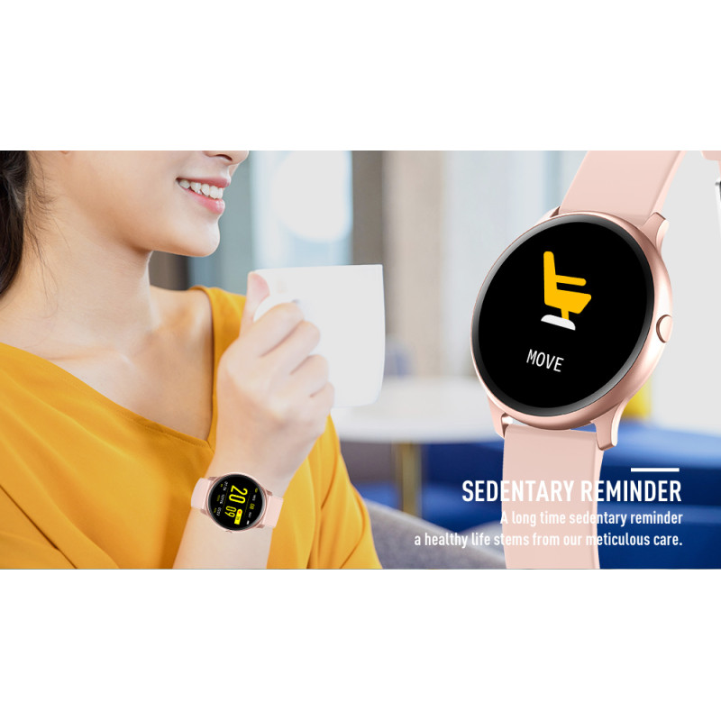 Смарт-годинник KingWear KW19 з вимірюванням тиску та фітнес трекером (Pink)