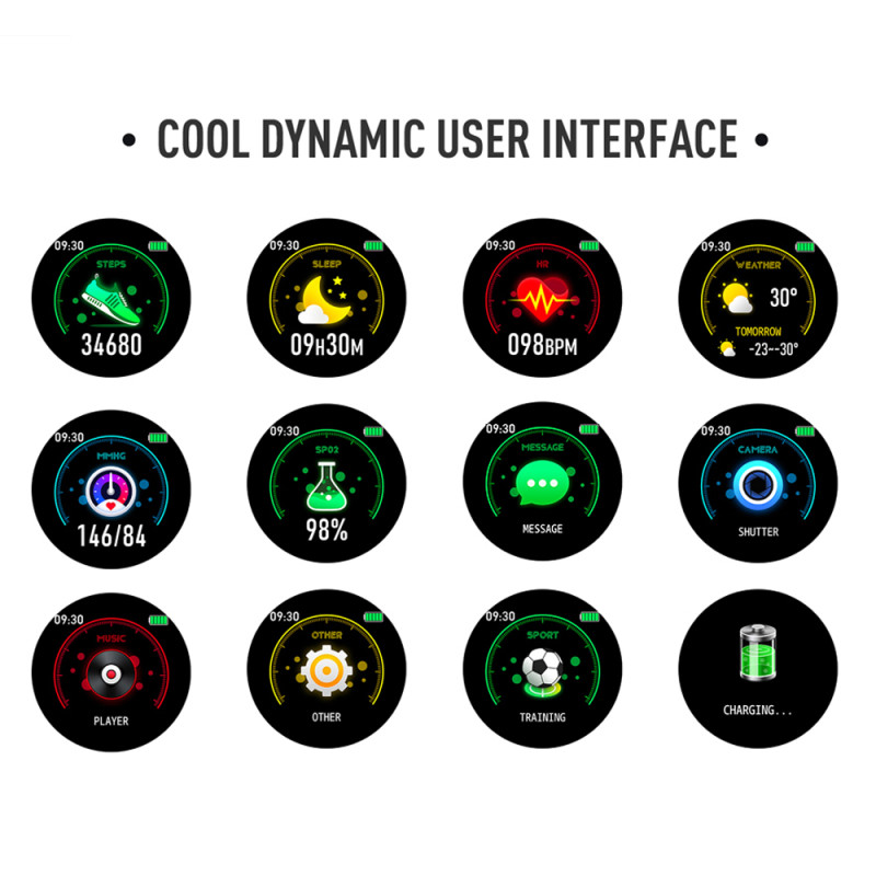 Смарт-годинник KingWear KW19 з вимірюванням тиску та фітнес трекером (Pink)