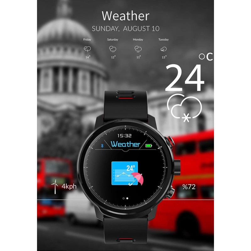 Стильний смарт-годинник Smart band LEMFO L5 Gray з IPS екраном