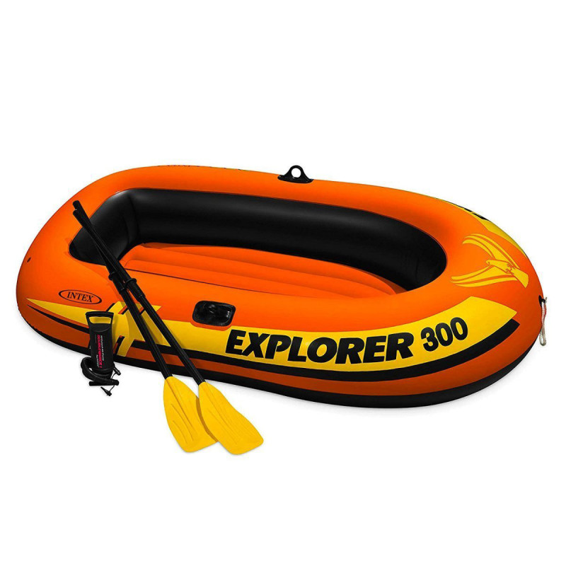 Двомісний надувний човен Intex 58332 Explorer 300 Set з веслами та насосом 211 х 117 х 41 см Двомісний надувний човен Intex 58332 Explorer 300 Set з веслами та насосом 211 х 117 х 41 см