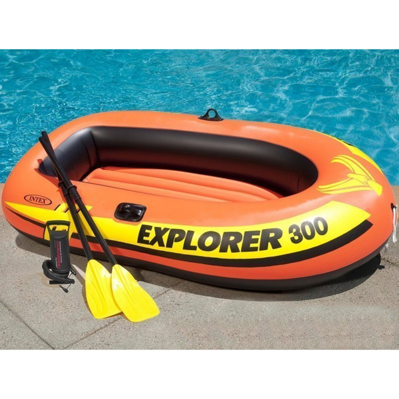 Двомісний надувний човен Intex 58332 Explorer 300 Set з веслами та насосом 211 х 117 х 41 см Двомісний надувний човен Intex 58332 Explorer 300 Set з веслами та насосом 211 х 117 х 41 см