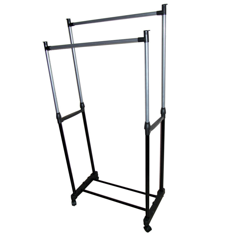 Телескопічна вішалка-стійка для одягу Double-Pole Casual Hanger (339 LR)