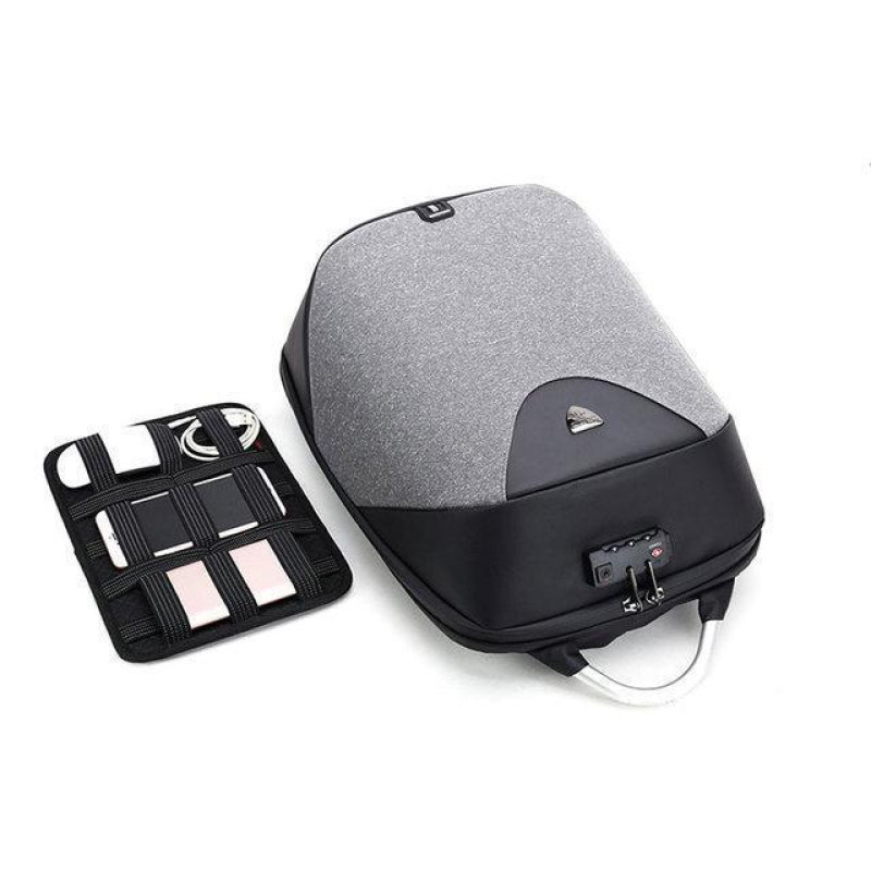 Міський рюкзак для ноутбука Arctic Hunter original grey із захистом від крадіжок та водозахистом (B00208)