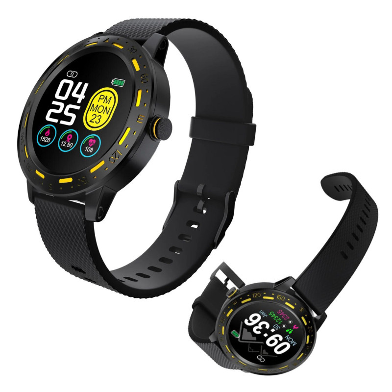 Наручний смарт-годинник S18 Smartwatch Bluetooth 4.0 з тонометром чорний | розумні часи