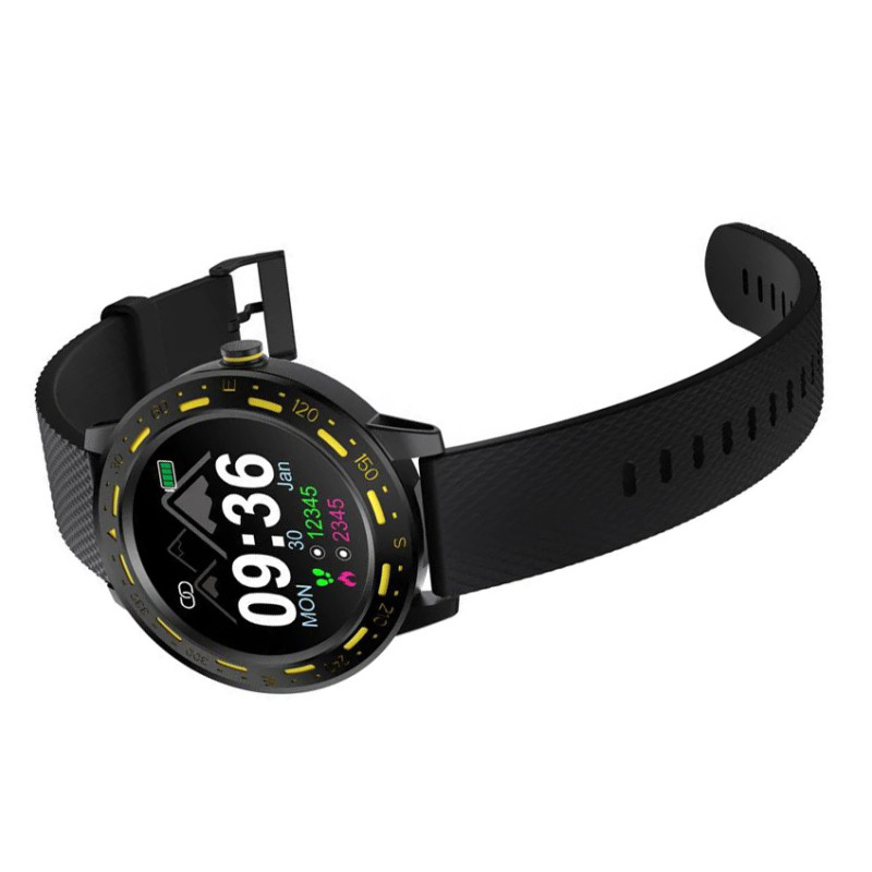 Наручний смарт-годинник S18 Smartwatch Bluetooth 4.0 з тонометром чорний | розумні часи