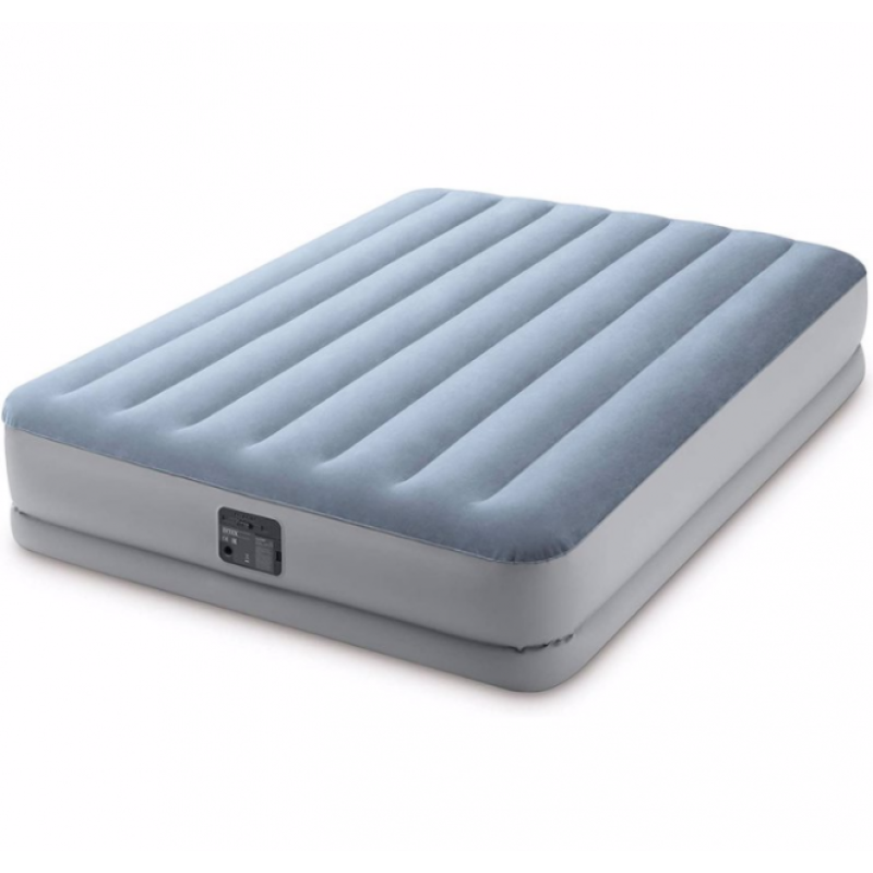 Двомісне надувне ліжко Intex із вбудованим електронасосом 203х152х36 см 64168 NP надувний матрац